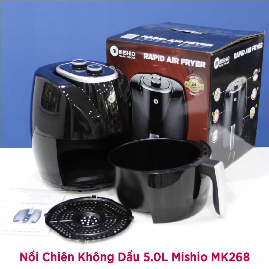  Nồi Chiên Không Dầu 5.0L Mishio MK268 