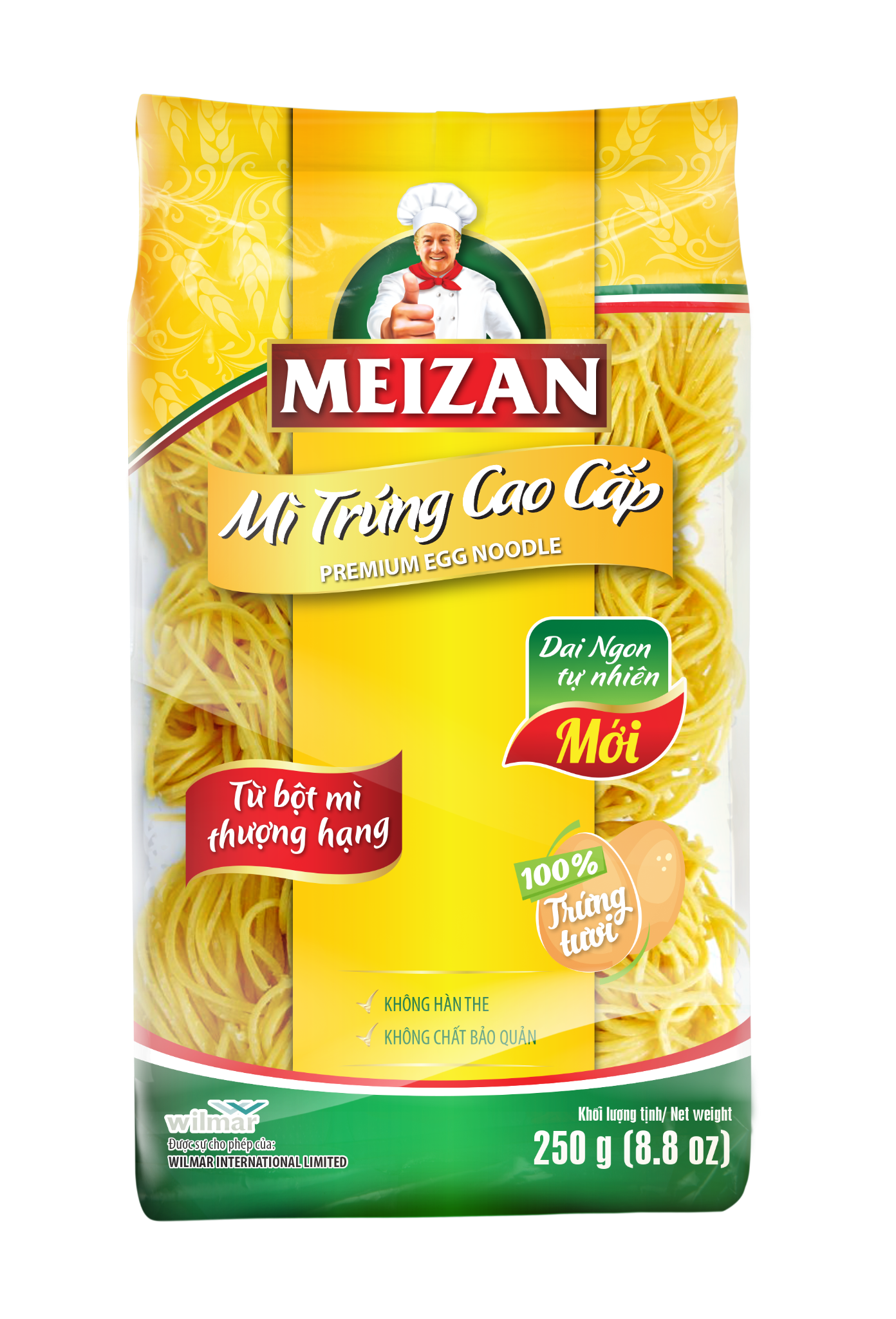  Mì trứng cao cấp Meizan 250g 