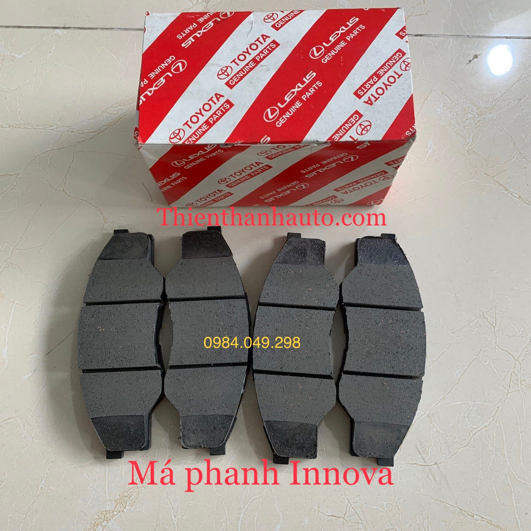 Má phanh trước - bố thắng trước Toyota Innova 2008-2009-2010 chính hãng- Thienthanhauto.com