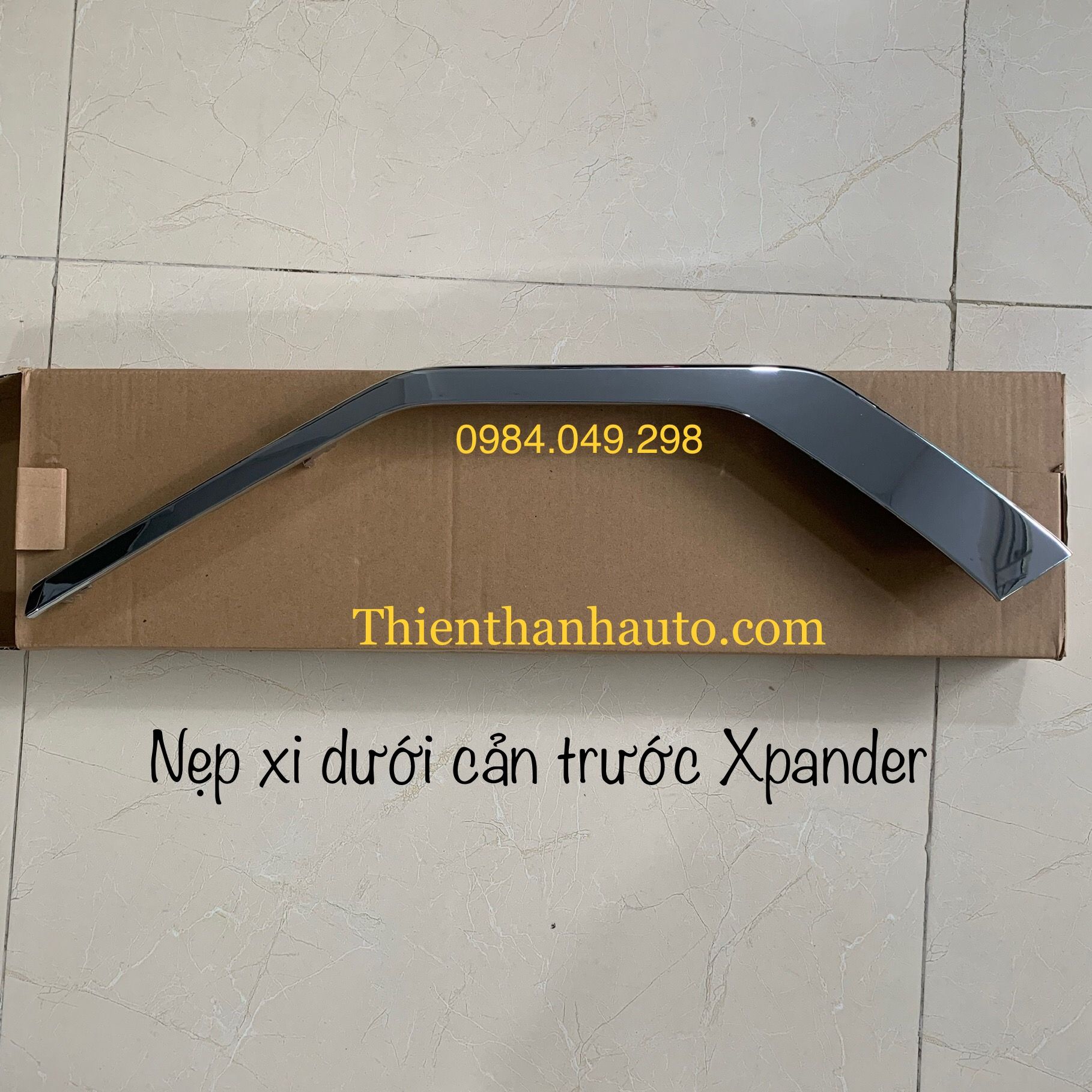 Nẹp mạ dưới cản trước Mitsubishi Xpander 2019-2021 chính hãng - Thienthanhauto.com