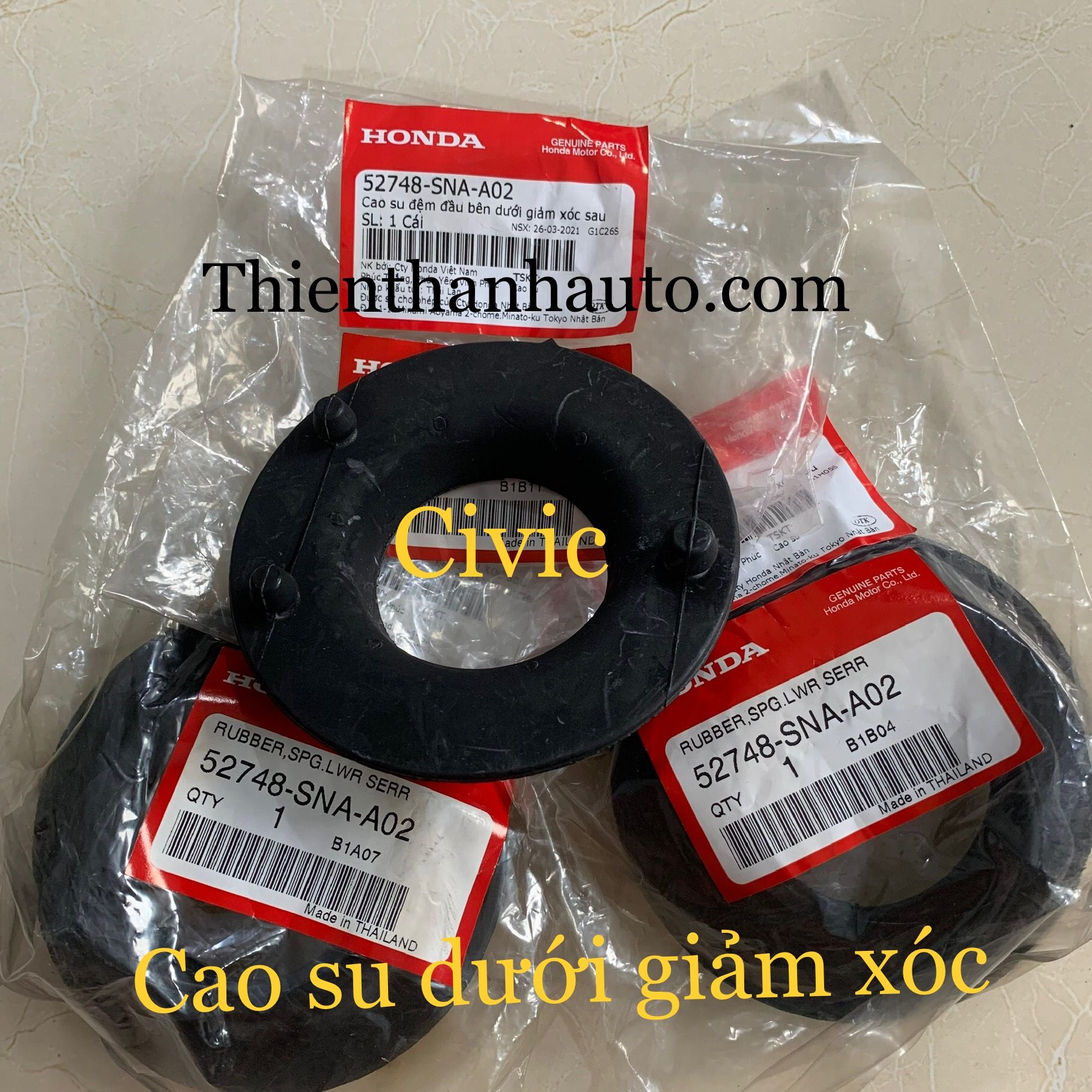 Cao su đệm dưới giảm xóc sau Honda Civic chính hãng - Thienthanhauto.com