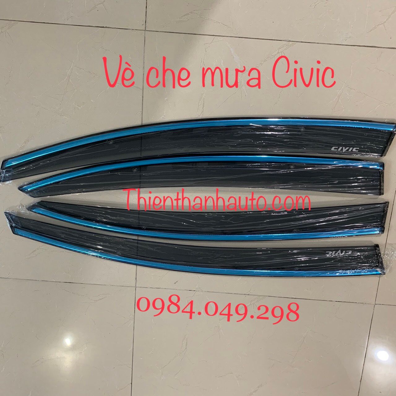 Vè che mưa có chỉ mạ Honda Civic 2013-2014-2015 - Thienthanhauto.com