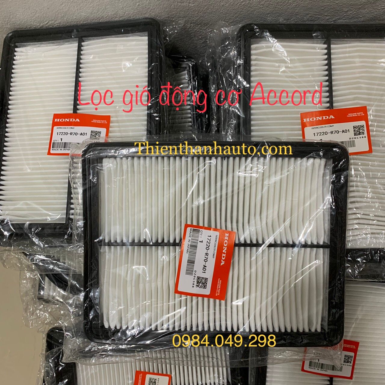 Lọc gió động cơ Honda Accord - Sản phẩm được nhập khẩu từ Honda Nhật Bản - 17220R70A01