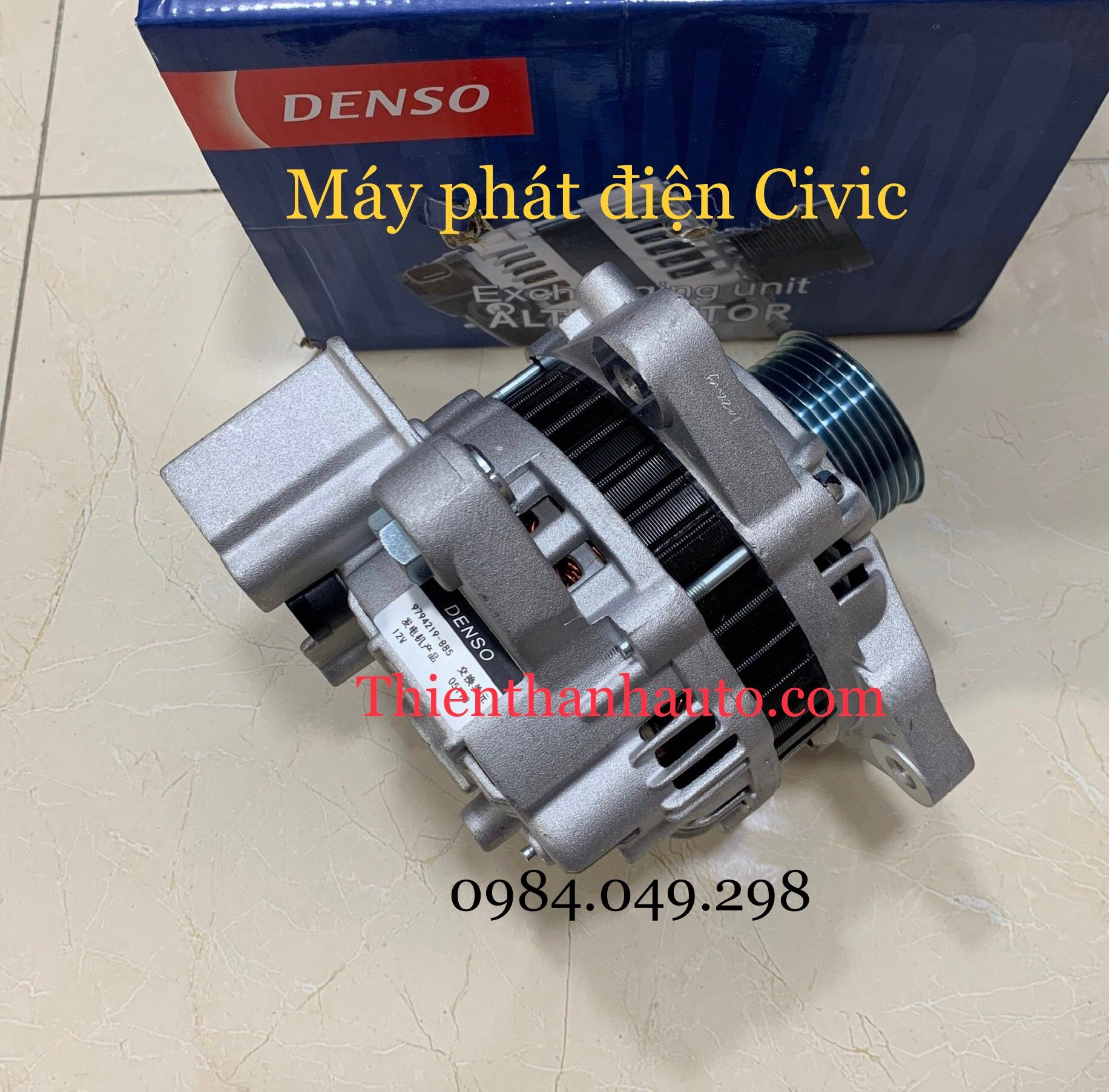 Máy phát điện Honda Civic 1.8 nhập khẩu Denso Nhật Bản - 31100RNAA01