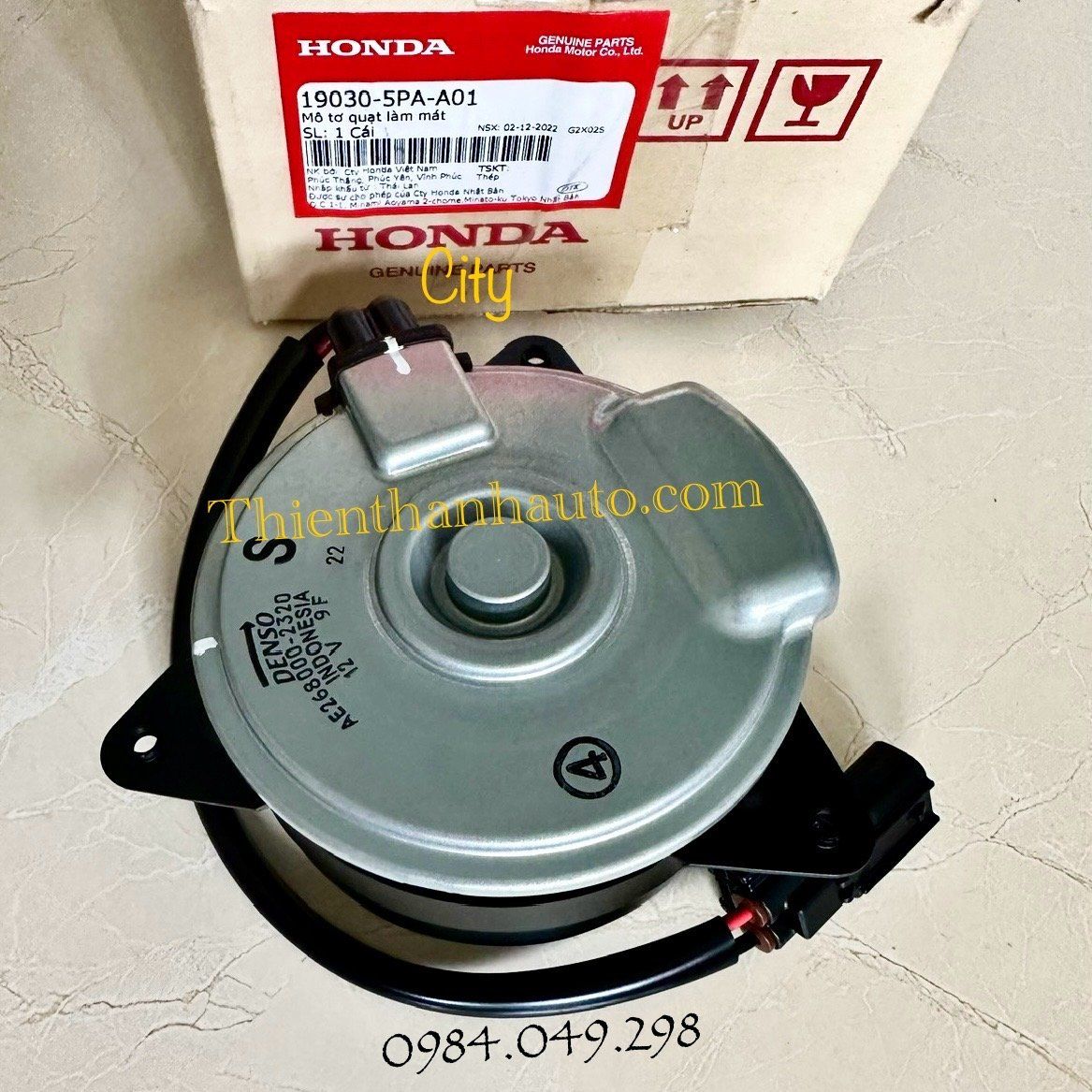 Mô tơ quạt động cơ Honda City 2021-2022-2023-2024 chính hãng