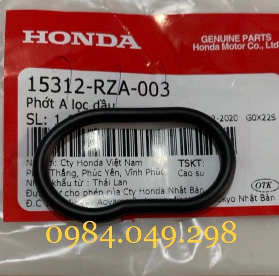 Phớt A lọc dầu động cơ Honda Civic/15312-RZA-003 - phụ tùng Honda Japan