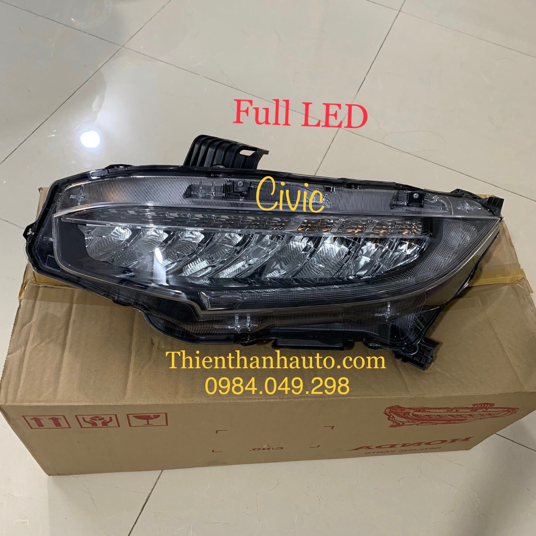 Đèn pha Honda Civic chính hãng đời 2016-2021 bản G, L full LED - Thienthanhauto.com