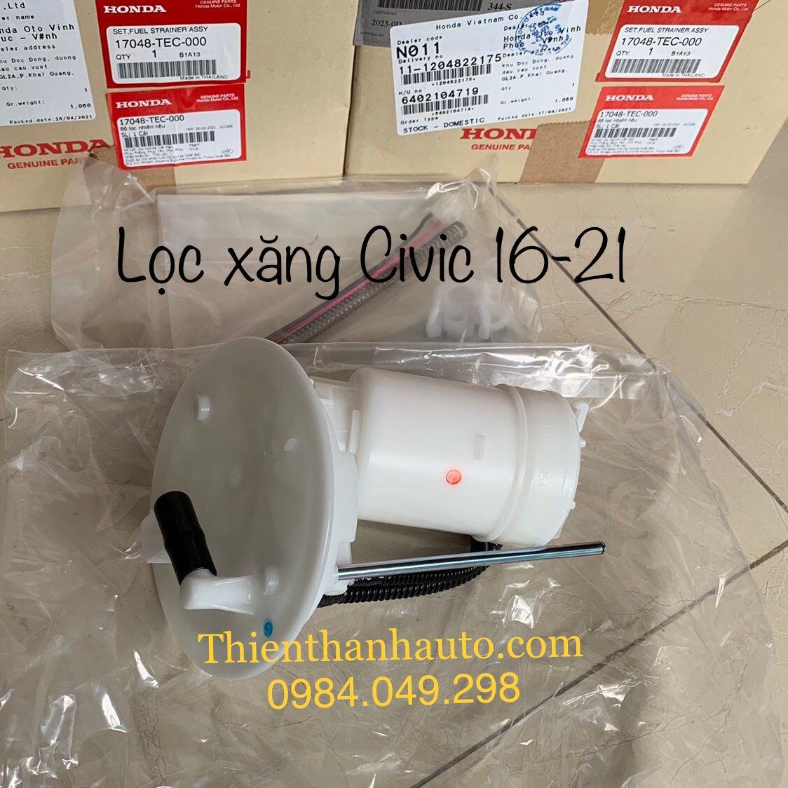 Lọc xăng Honda Civic chính hãng 2016-2017-2018-2019-2020 - 17048TEC000