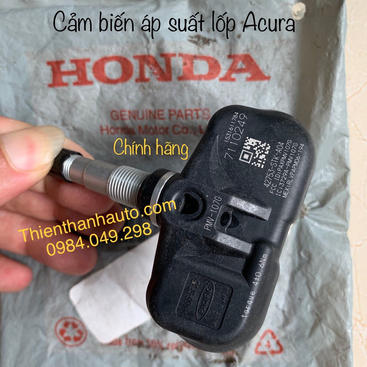 Cảm biến áp suất lốp Acura MDX chính hãng - 42753STKA04 -Phụ tùng ô tô Thiên Thanh