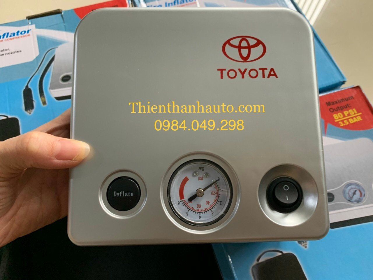 Bơm lốp ô tô Toyota - Phụ tùng ô tô Thiên Thanh