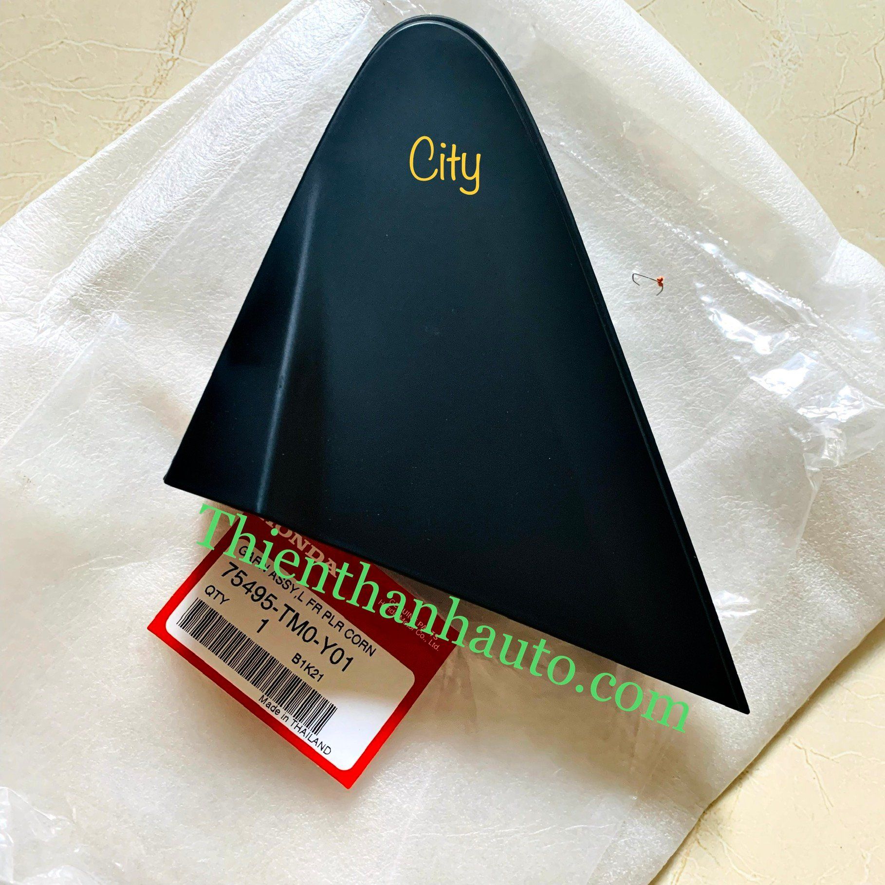 Ốp tam giác góc kính trước bên trái Honda City 2013-2014 chính hãng - 75495TM0Y01