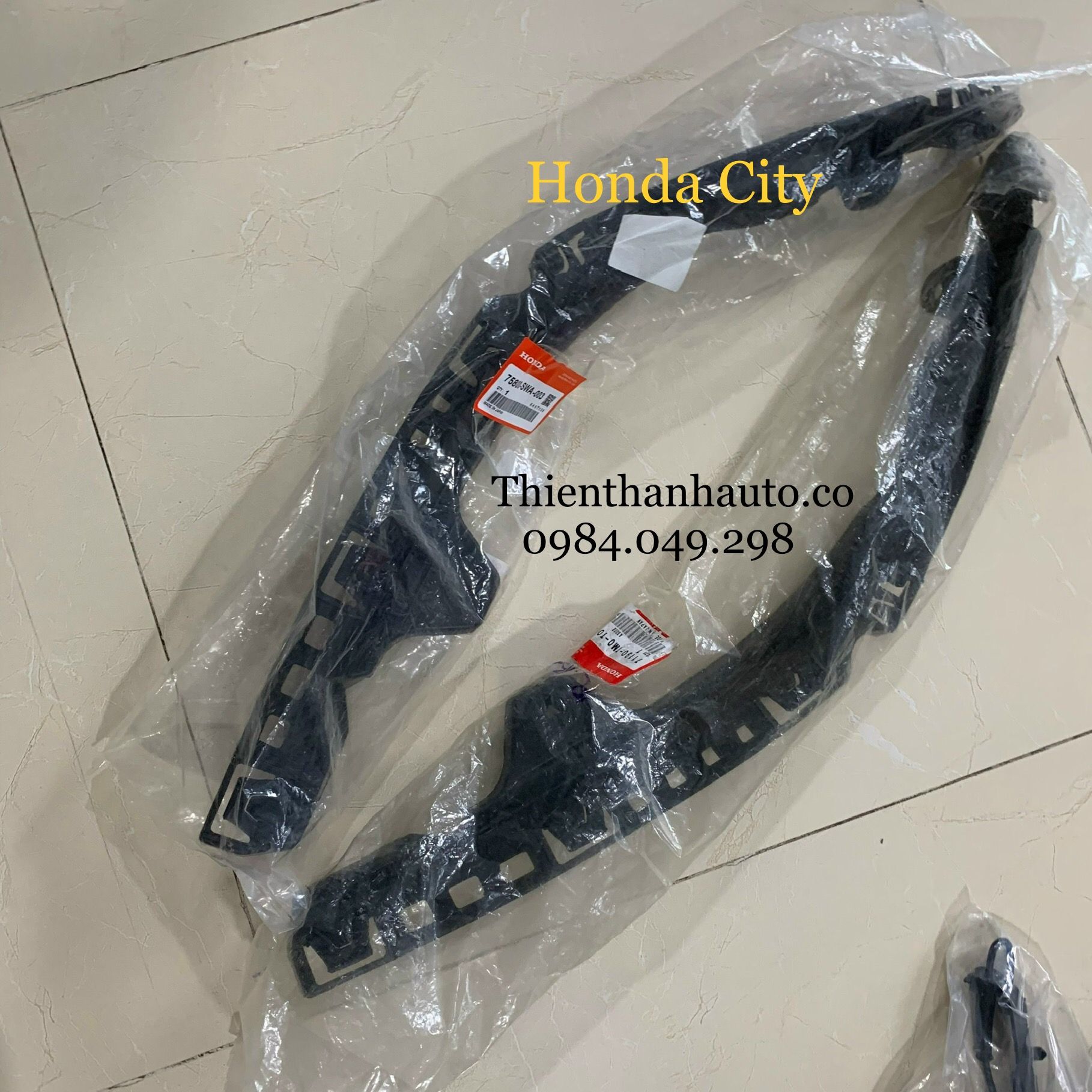 Giá cài ba đờ sốc - cản trước Honda City 2013-2014 liền giá bắt đèn pha (chính hãng)