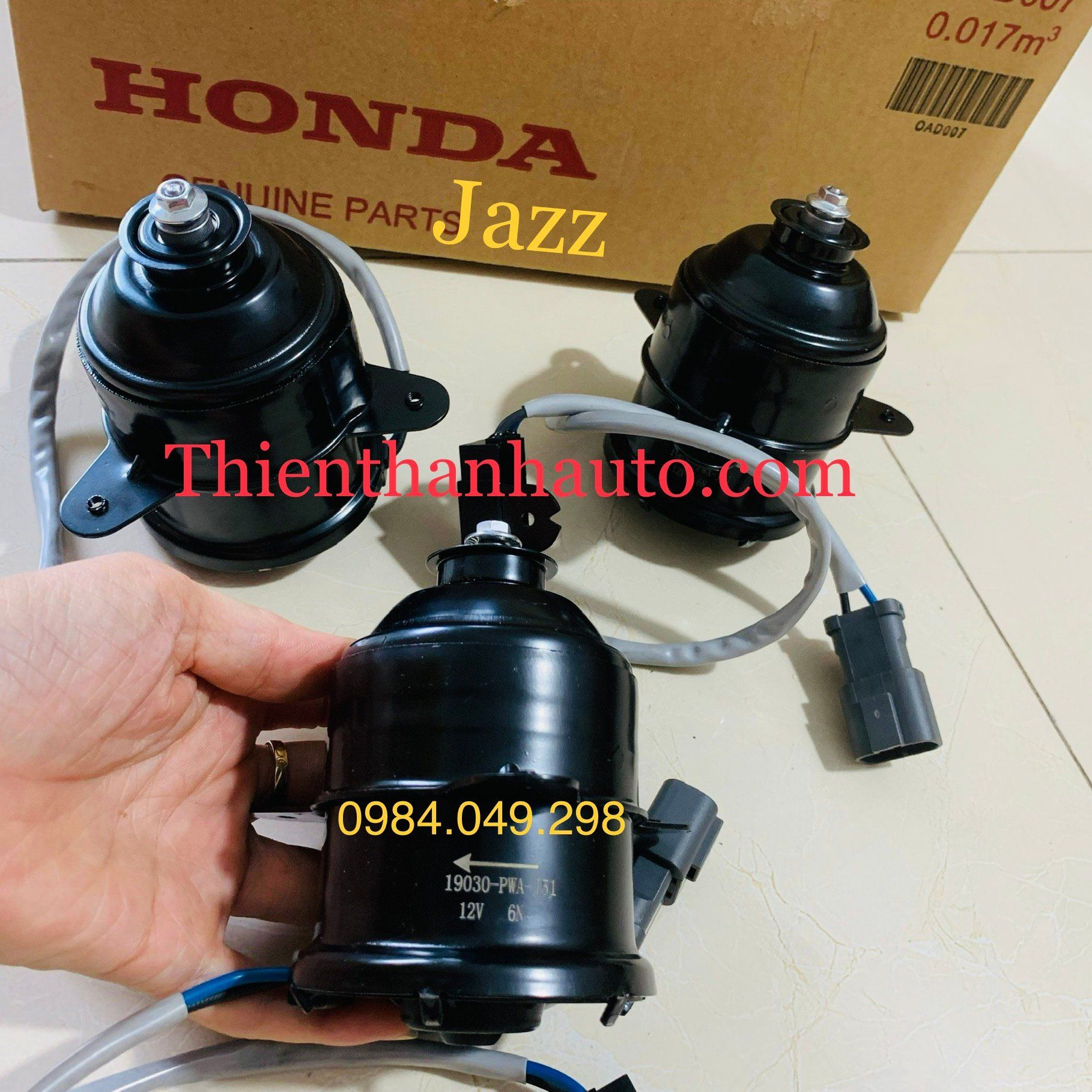 Mô tơ quạt két nước Honda Jazz 2007-2008-2009-2010-2011-2012 - Xuất xứ Nhật Bản