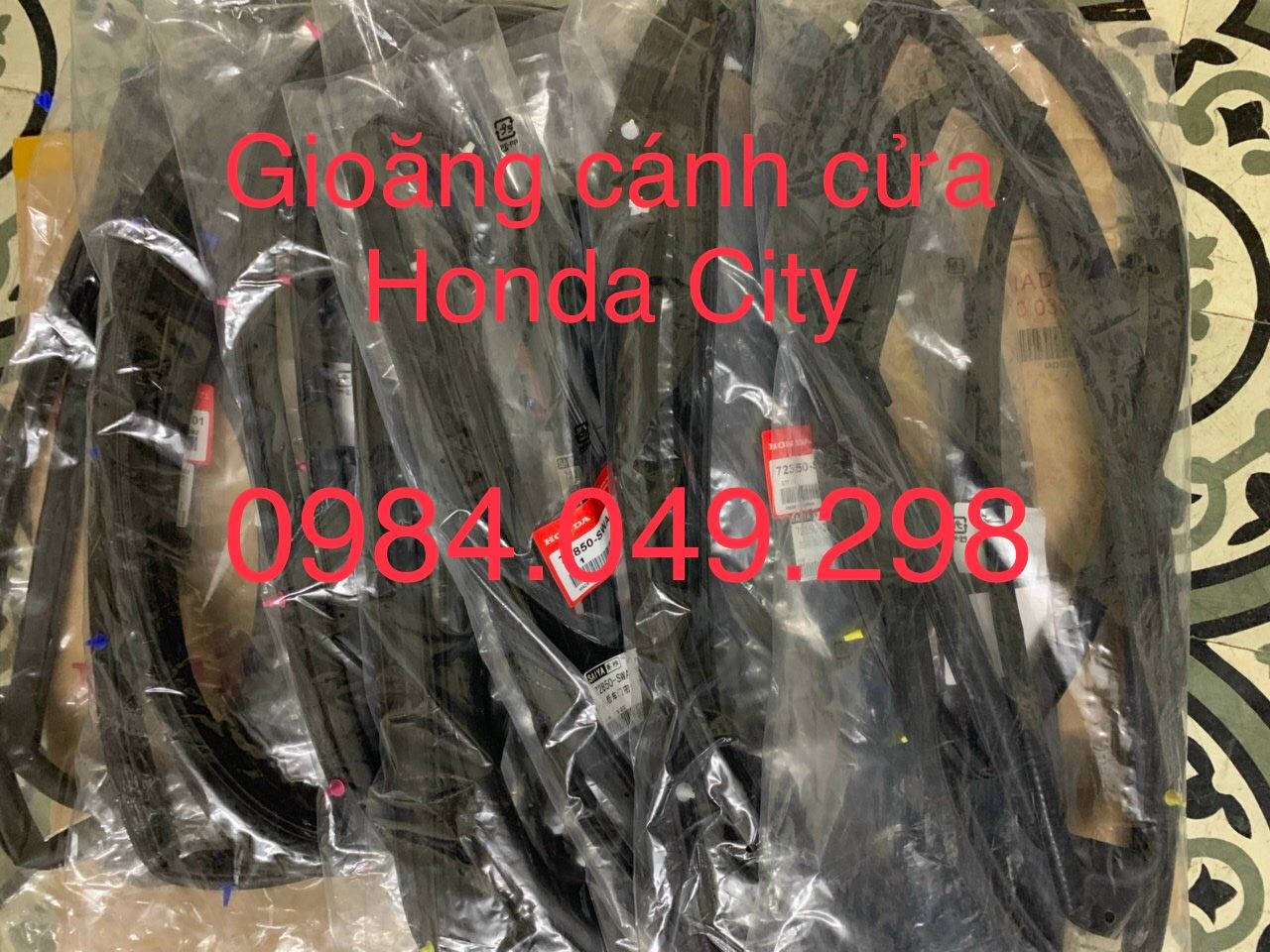 Gioăng cánh cửa dòng xe Honda City - Mã SP: 72855-T9A-T01