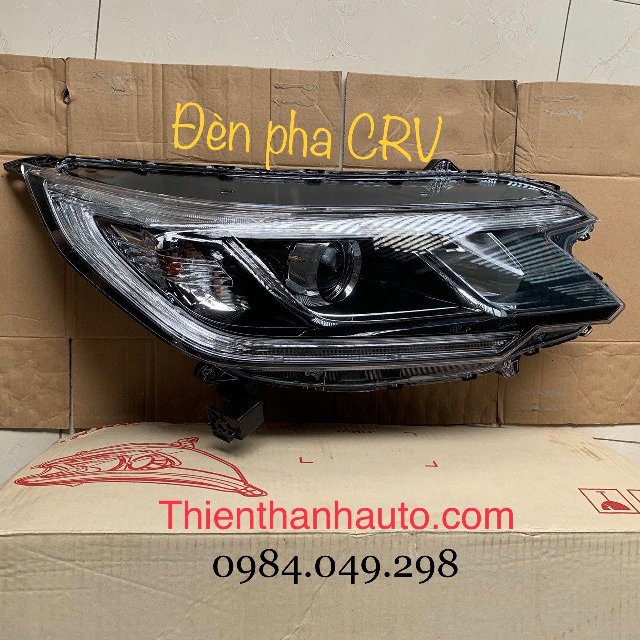 Đèn pha phải Honda CRV 2014-2017 chính hãng - Phụ tùng ô tô Thiên Thanh. Tel: 0984.049.298