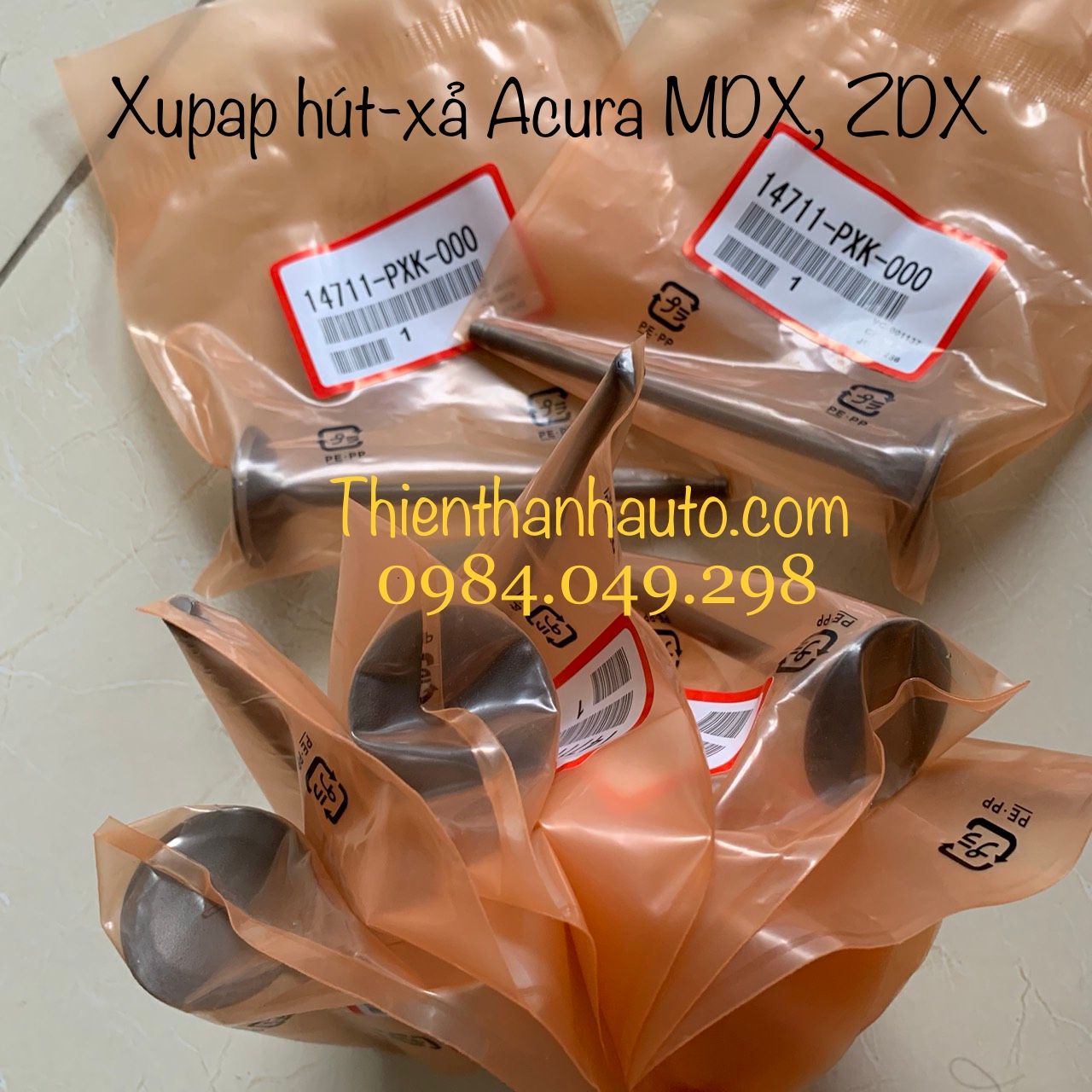 Xupap (xu páp) hút - xu páp xả Acura MDX, ZDX - Sản phẩm của Honda Nhật Bản