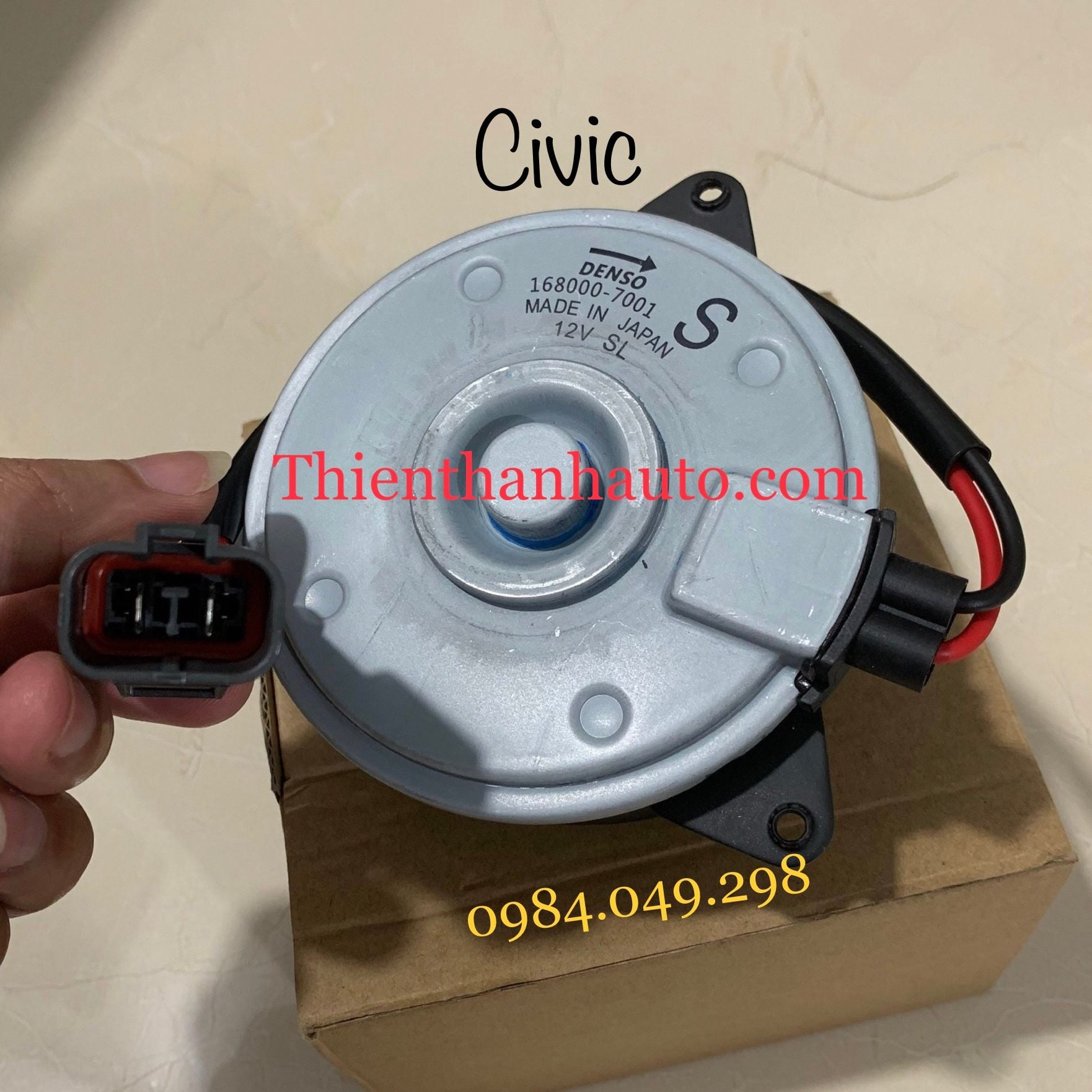 Mô tơ quạt két nước Honda Civic 2006-2007-2008-2009-2010-2011-2012