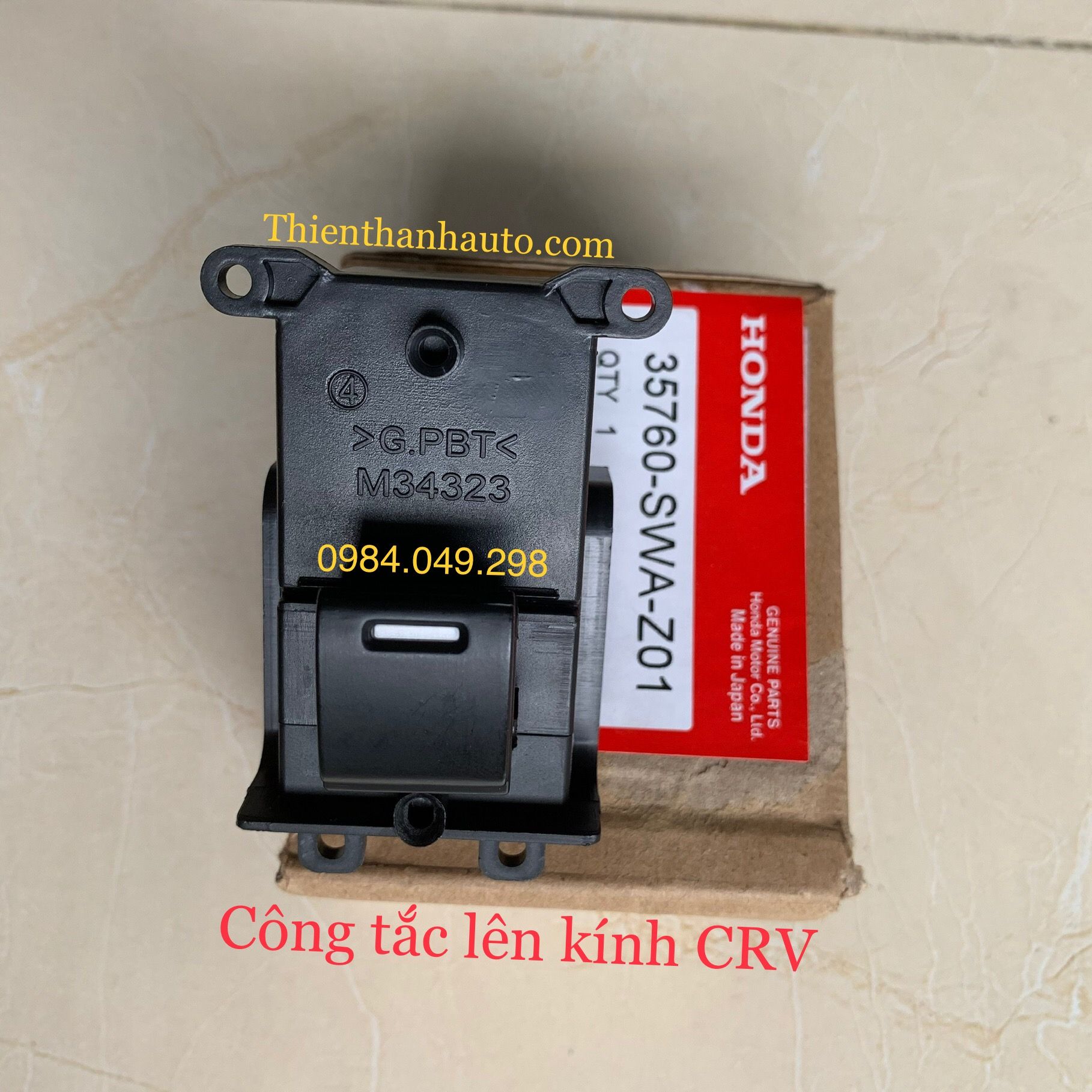 Công tắc lên kính trước bên phụ Honda CRV - 35760SWAZ01 -Thienthanhauto.com