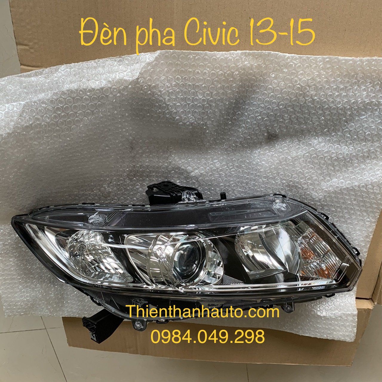 Đèn pha phải (bên phụ) Honda Civic 2013-2015 chính hãng, giá tốt - Phụ tùng ô tô Thiên Thanh