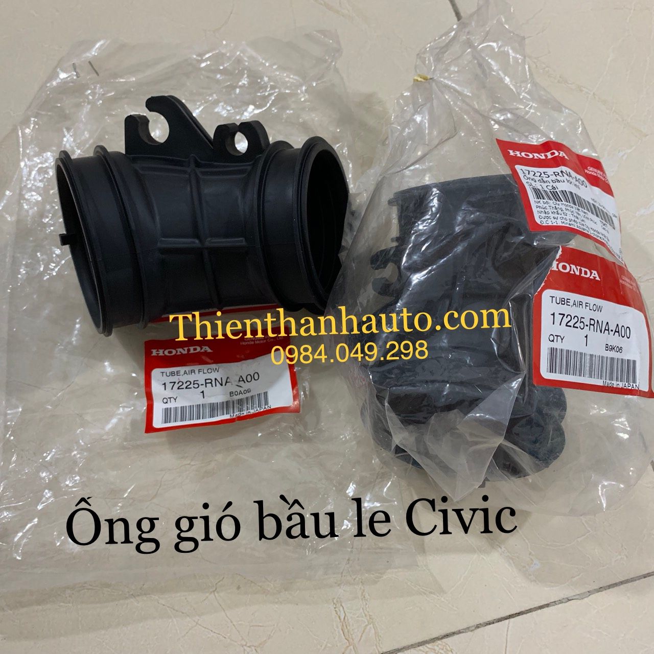 Ống gió bầu le - cao su cổ hút Honda Civic 1.8 chính hãng - 17225RNAA01 - Thienthanhauto.com