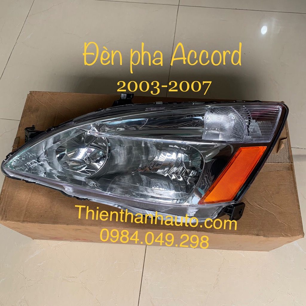 Đèn pha Honda Accord 2003-04-05-06-2007 mí vàng - Xuất xứ Đài Loan