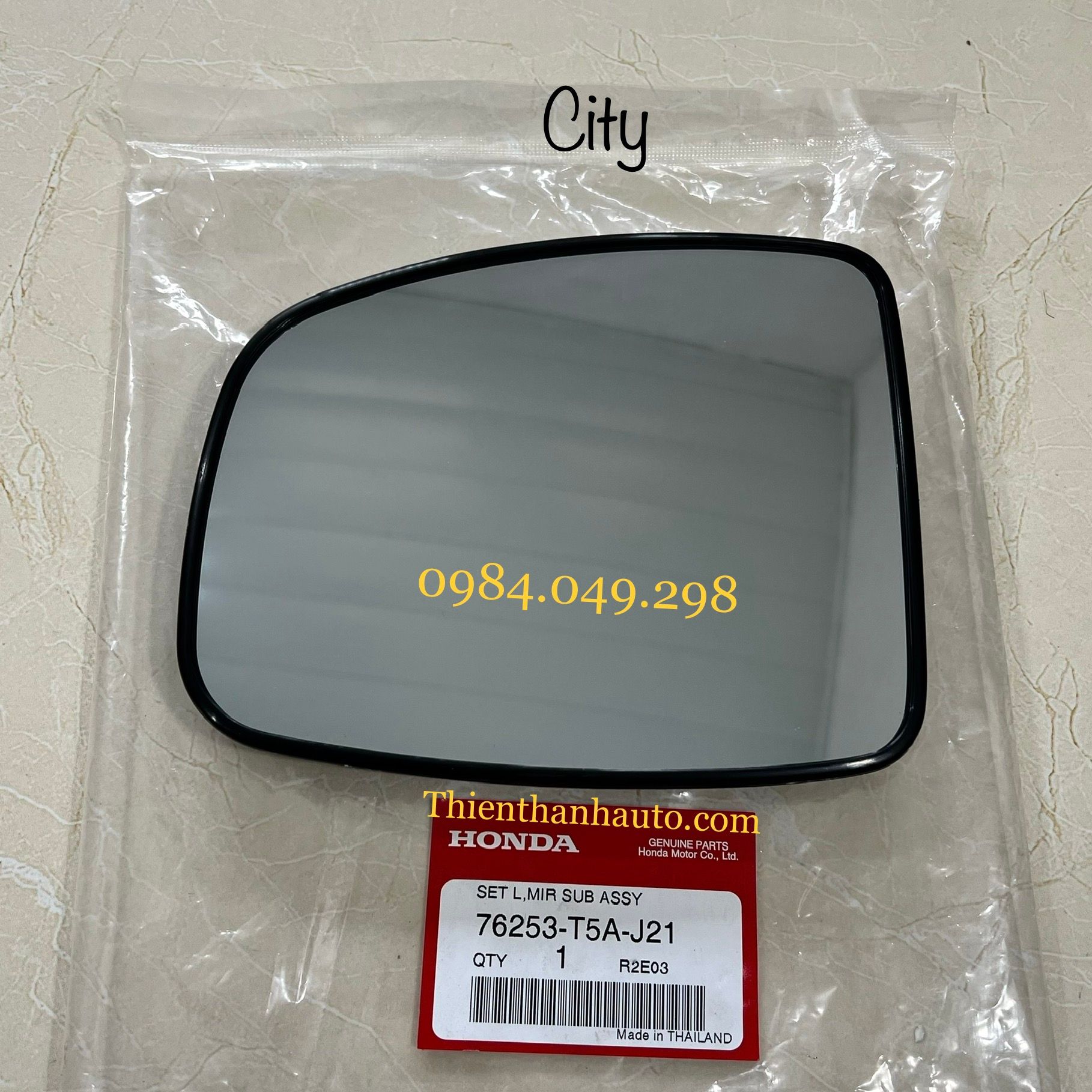 Mặt gương chiếu hậu trái Honda City 2014-2021 chính hãng