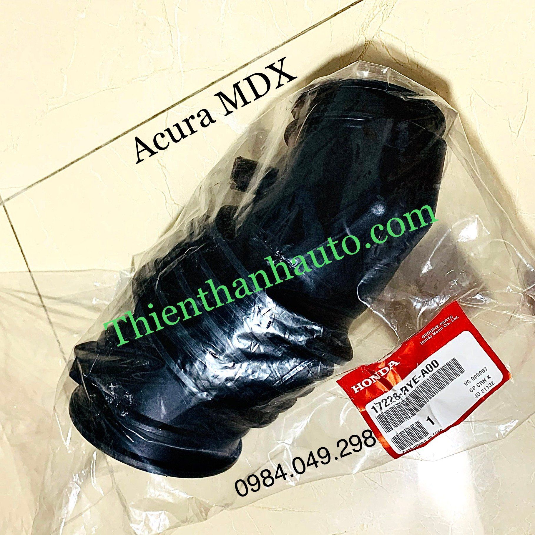 Ống hút gió Acura MDX 2007-2008-2009-2010-2011-2012 chính hãng - 17228RYEA00