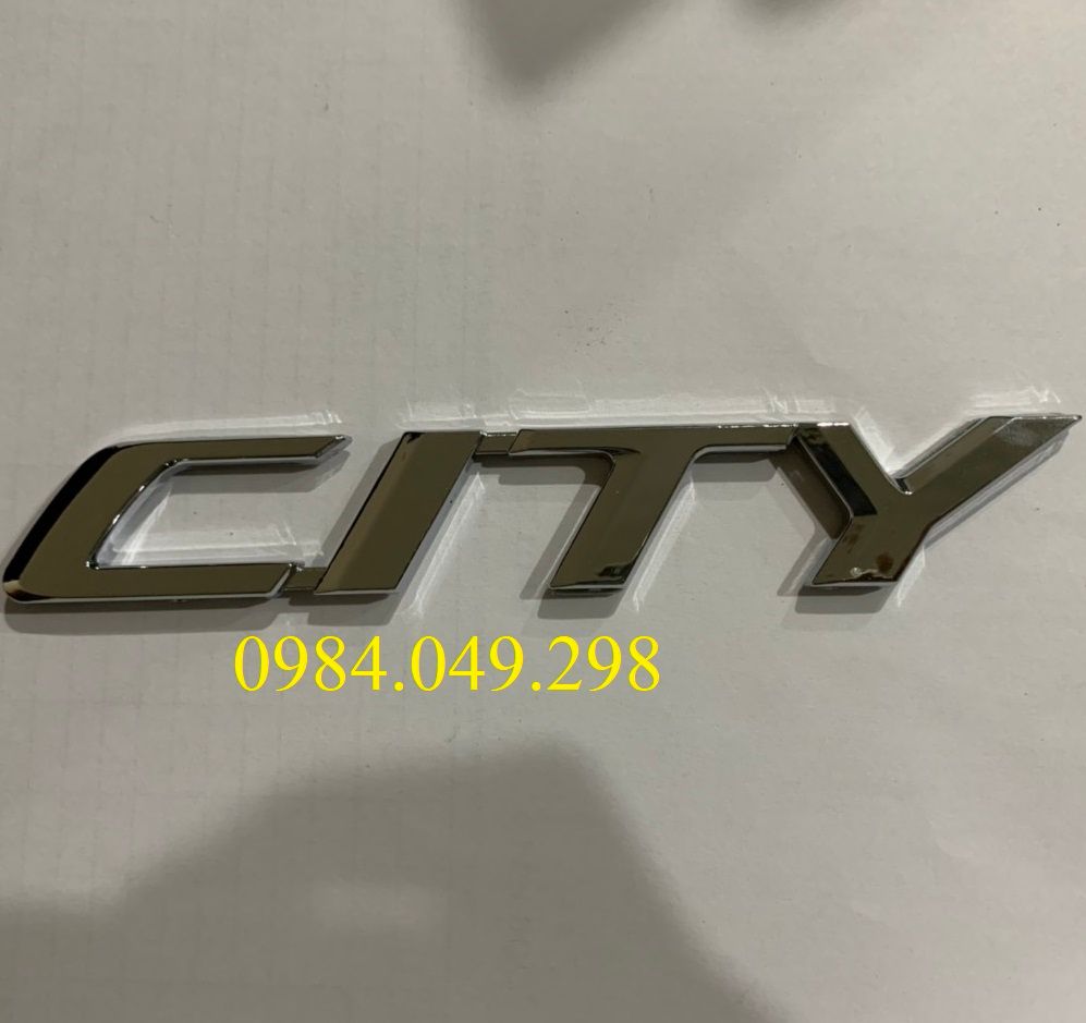 Chữ CITY cốp sau Honda City chính hãng - Phụ tùng ô tô Thiên Thanh