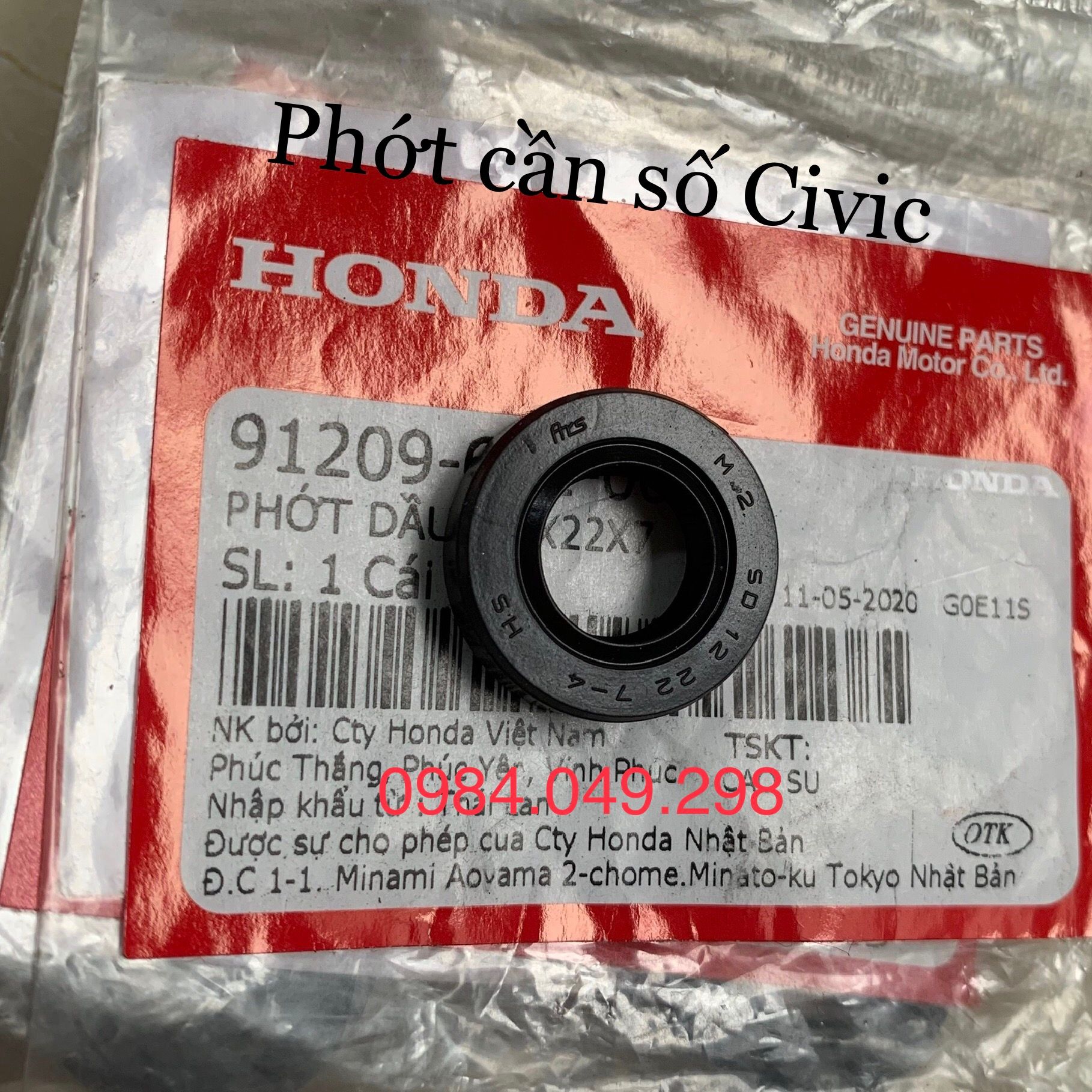 Phớt cần đi số Honda Civic chính hãng - 91209612003 - Phụ tùng ô tô Thiên Thanh