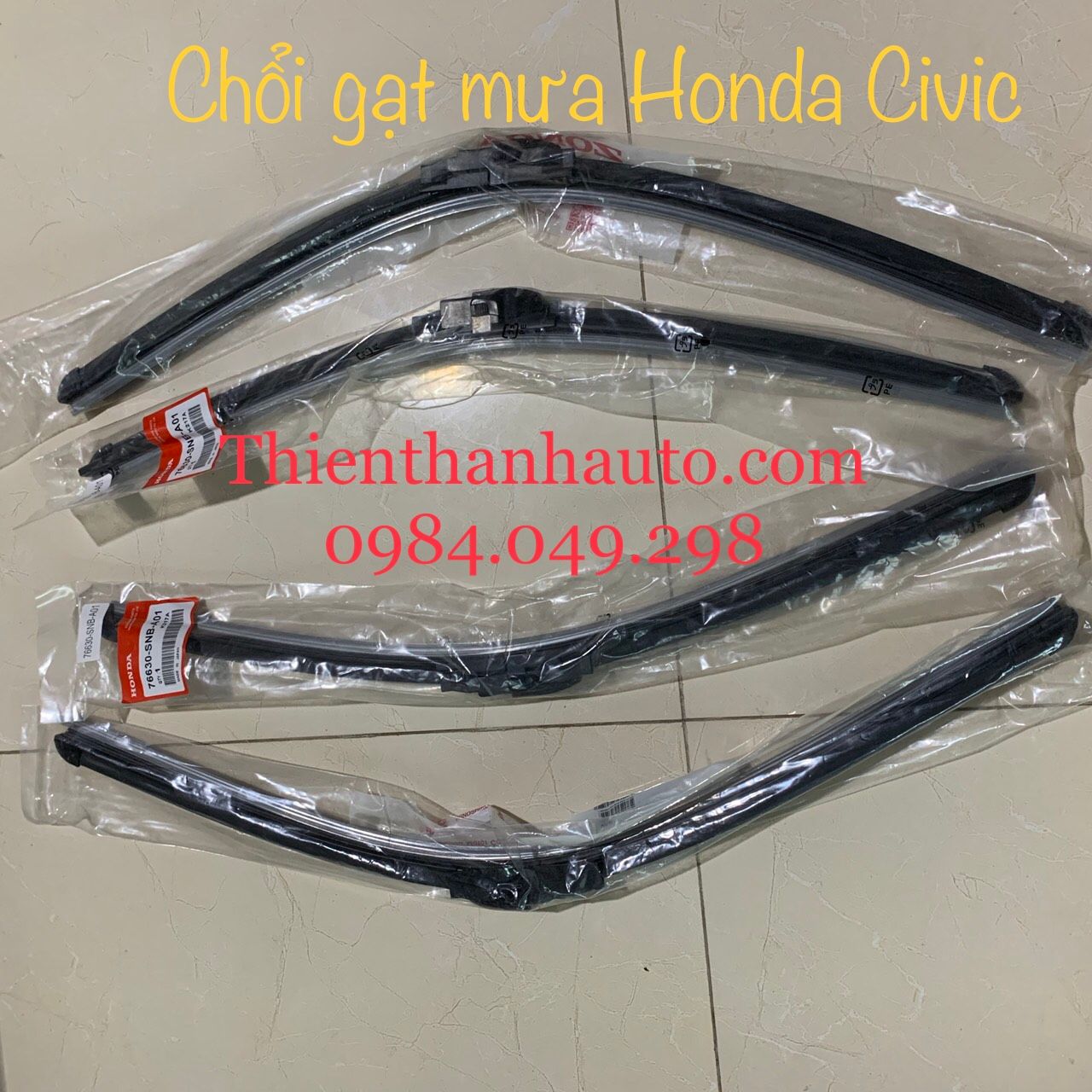 Chổi gạt nước mưa Honda Civic 2006-2007-2008-2009-2010-2011 - Nhập khẩu từ Honda Japan. Tel: 0984.049.298