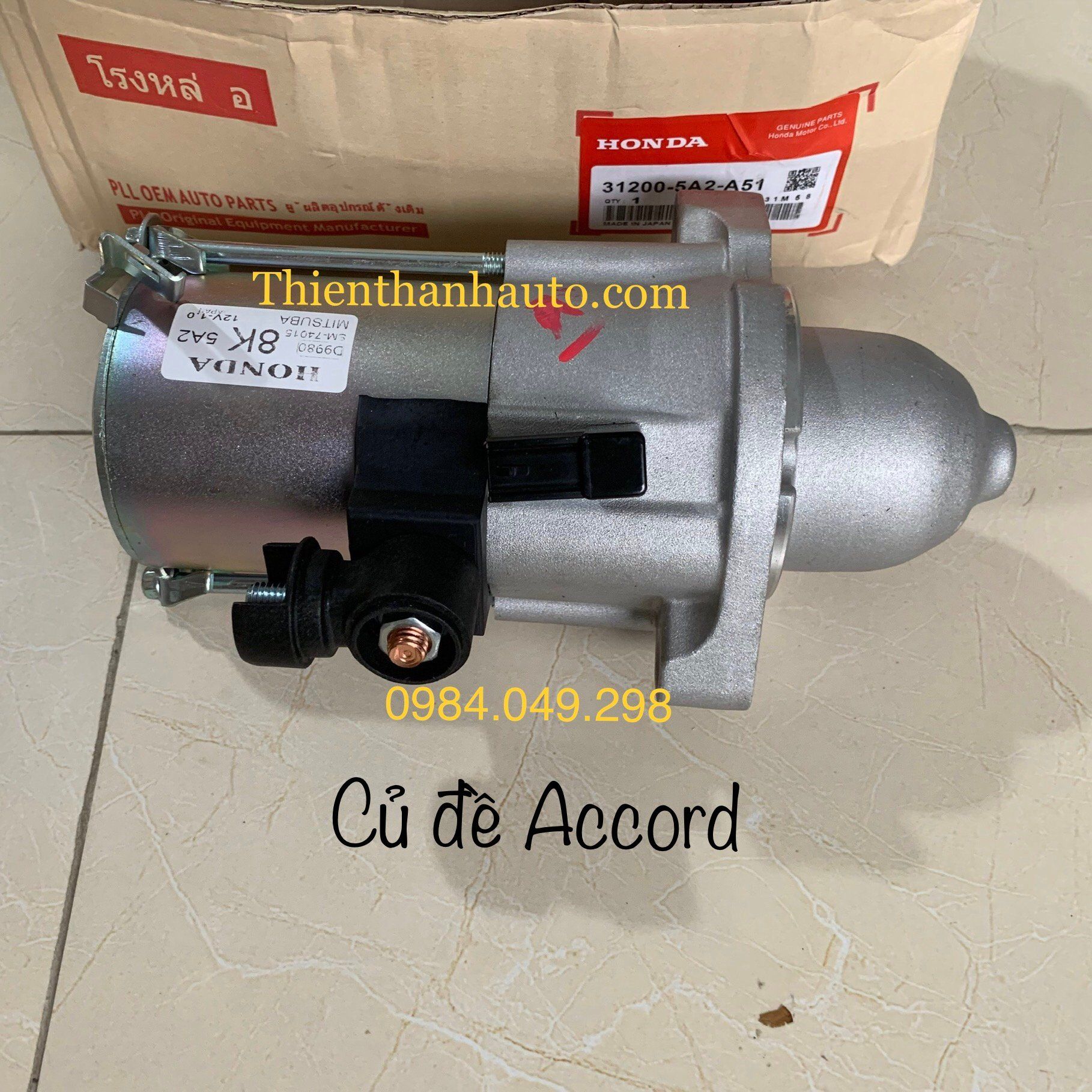 Máy đề - củ đề Honda Accord 2.4 đời 2013-2018 - 312005A2A51 - Tel: 0984.049.298