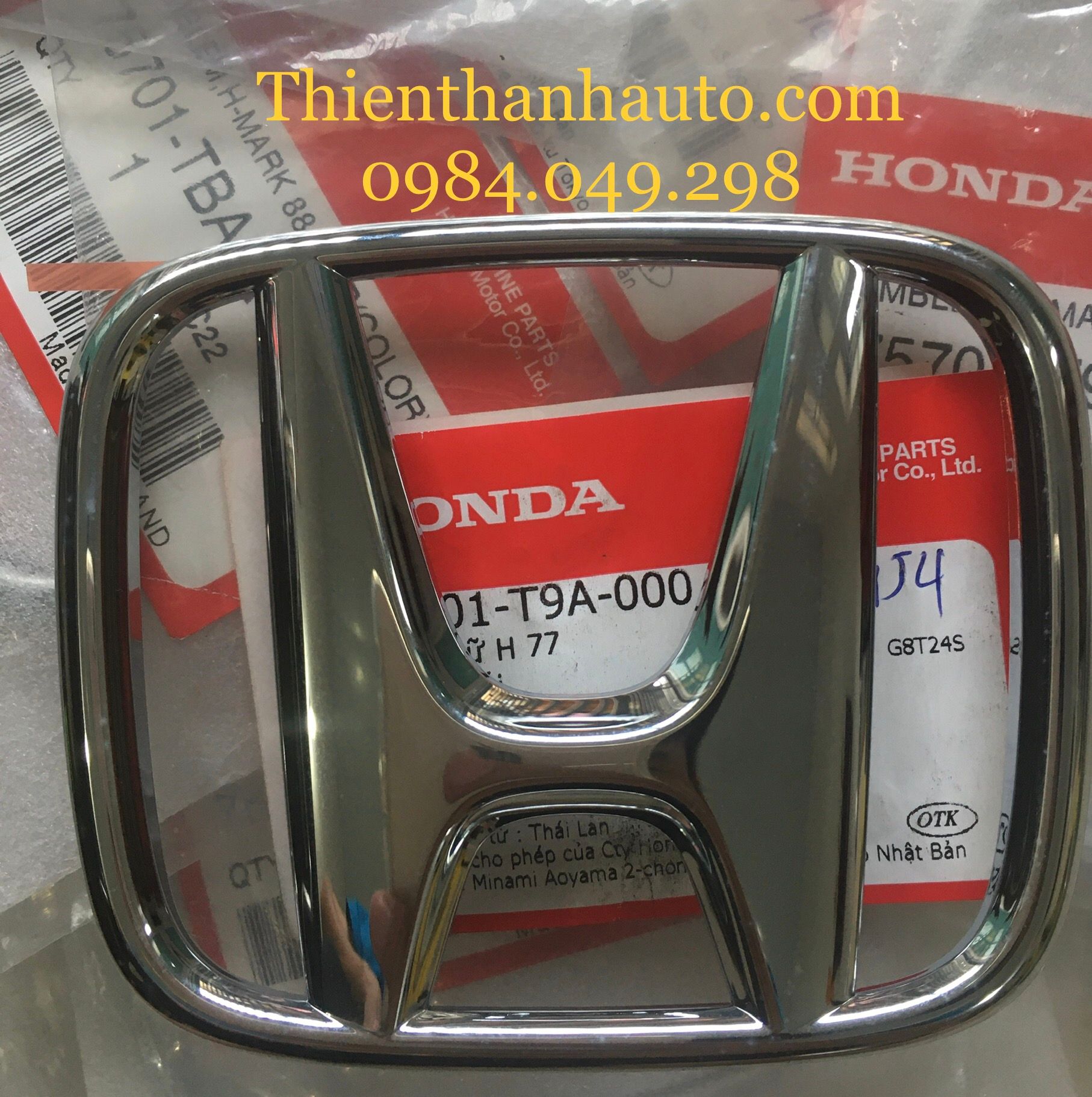 Logo - biểu tượng chữ H cốp sau Honda Civic, City, CRV, Accord - Honda chính hãng