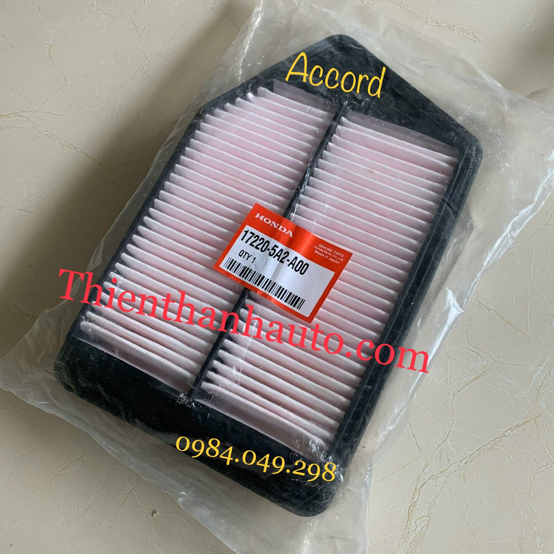 Lọc gió động cơ Honda Accord 2013-2014-2015-2016-2017-2018 - 172205A2A00