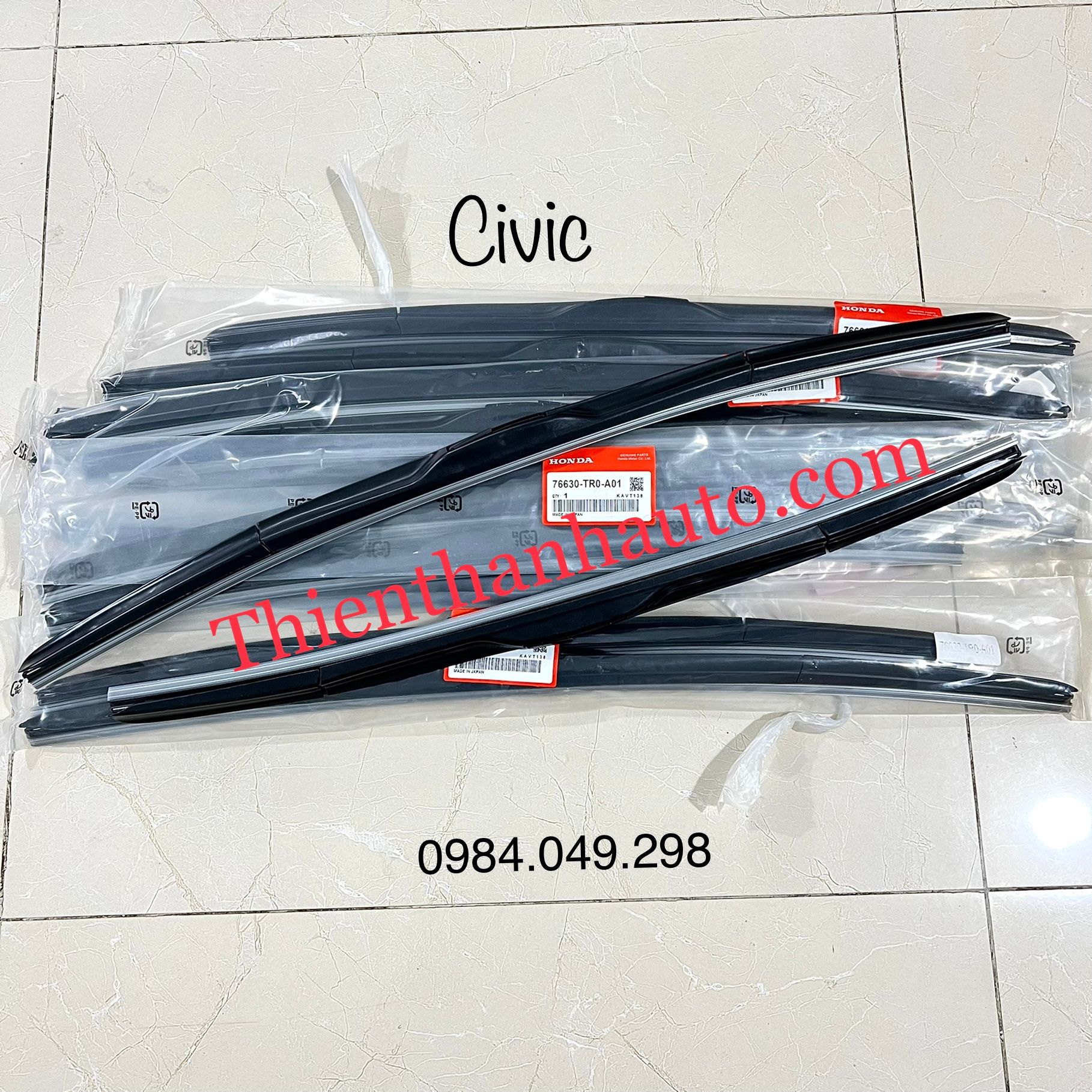 Chổi gạt mưa Honda Civic 2012-2013-2014-2015 - Xuất xứ Japan - 76630TR0A01