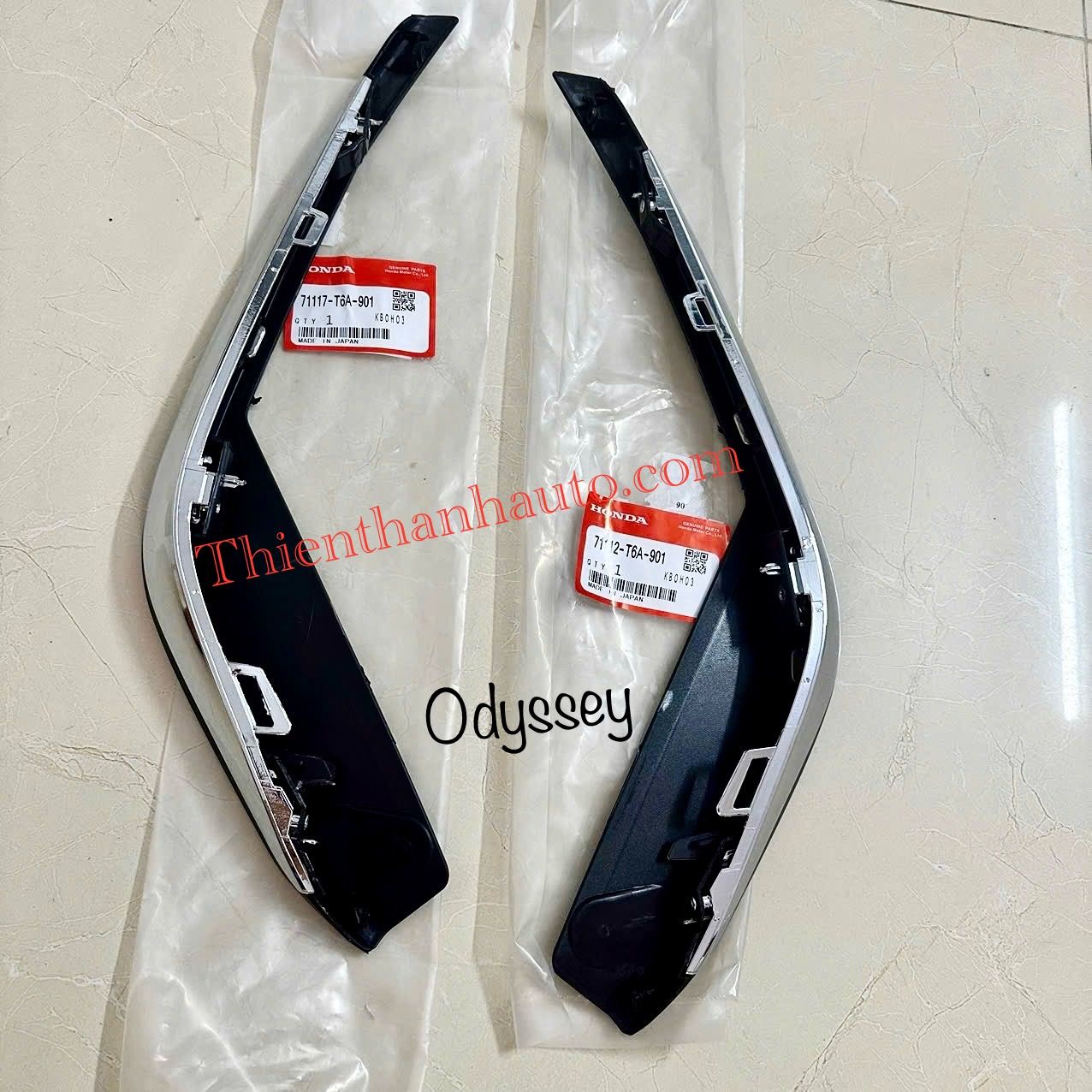 Ốp mạ cản trước Honda Odyssey - Ốp ba đờ sốc trước Honda Odyssey 2014-2017