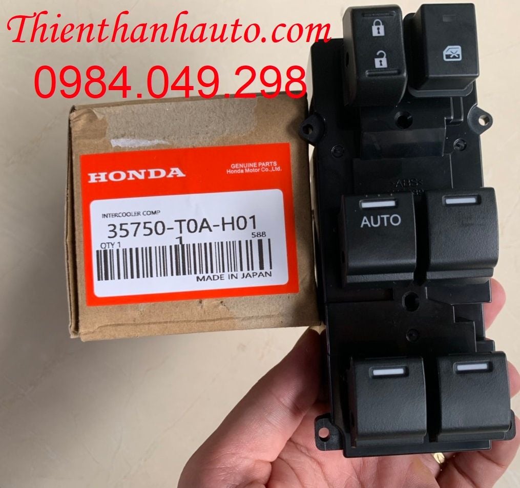 Công tắc nâng hạ kính - lên xuống kính tổng Honda CRV 2013-2017 - Xuất xứ Honda Nhật Bản