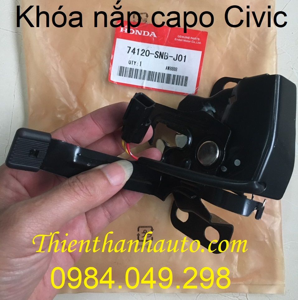 Khóa nắp capo Honda Civic 2006-2011 - 74120SNBJ01- Phụ tùng ô tô Thiên Thanh