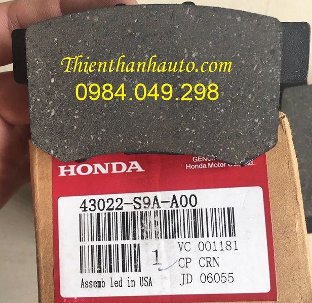 Má phanh (bố thắng) sau Honda CRV nhập khẩu từ Mỹ, phân phối toàn quốc - Phụ tùng ô tô Thiên Thanh