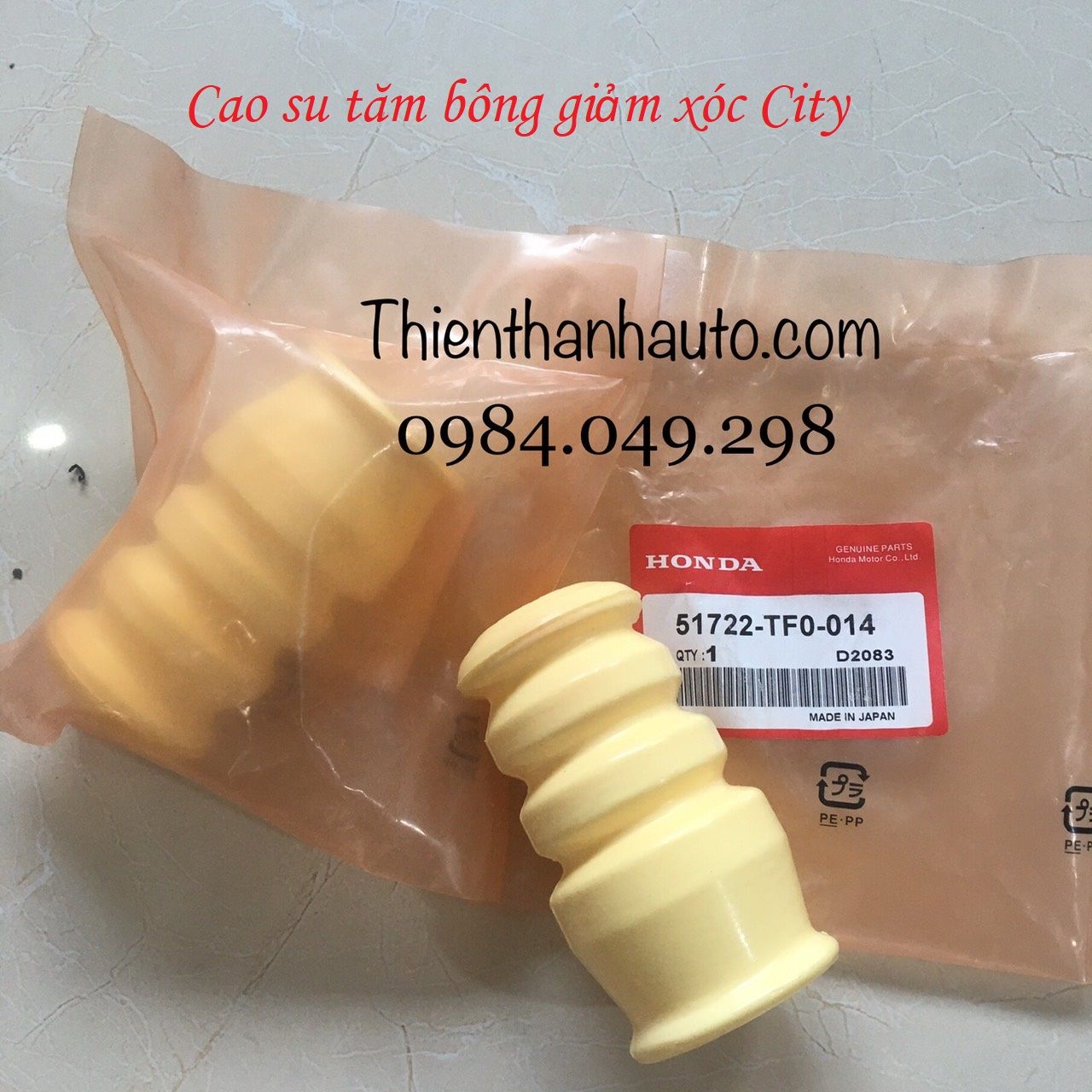 Cao su tăm bông giảm xóc trước Honda City 2013-2014 - 51722TF0014- Phụ tùng ô tô Thiên Thanh