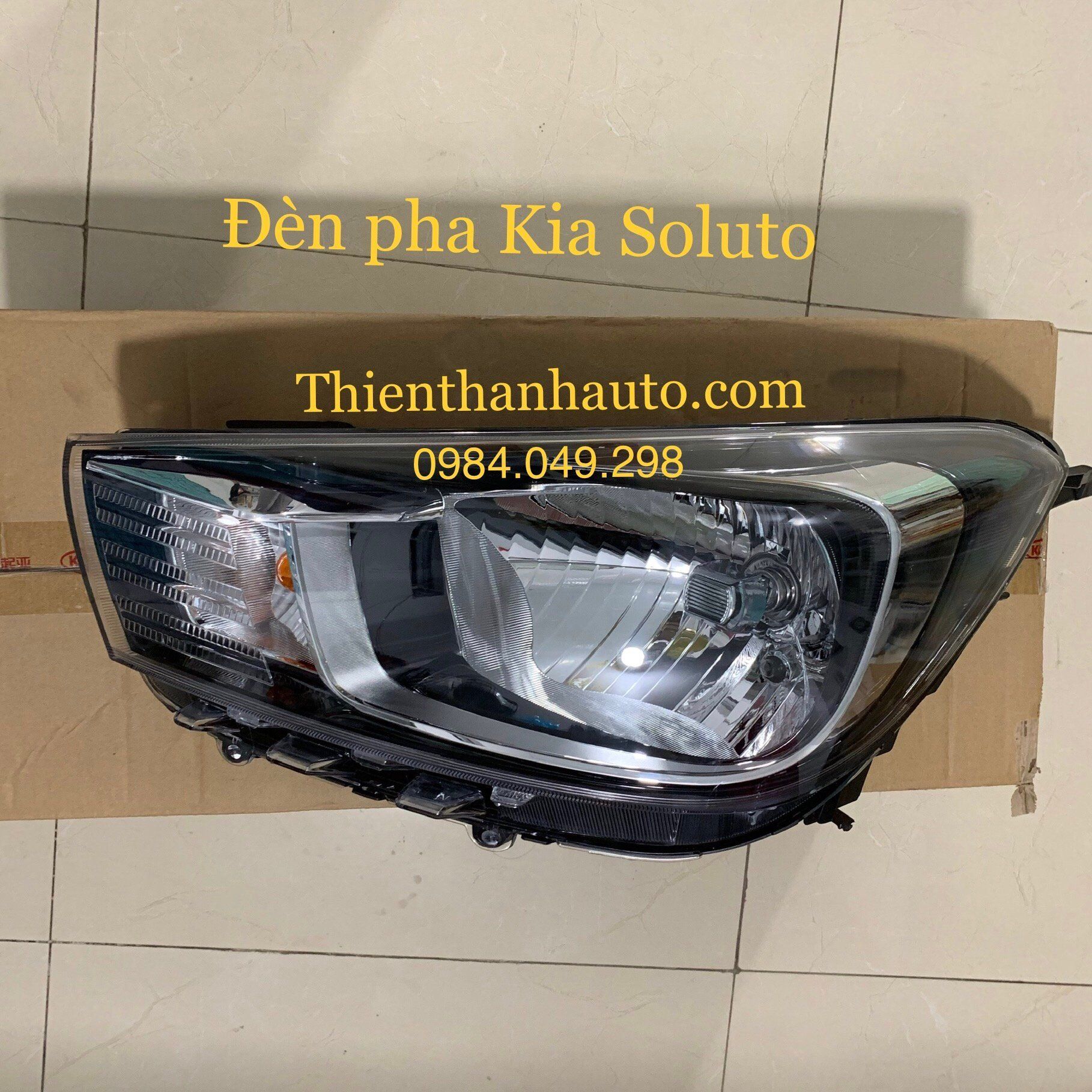 Đèn pha trái Kia Soluto 2018-2020 (bên lái) chính hãng - Phụ tùng ô tô Thiên Thanh