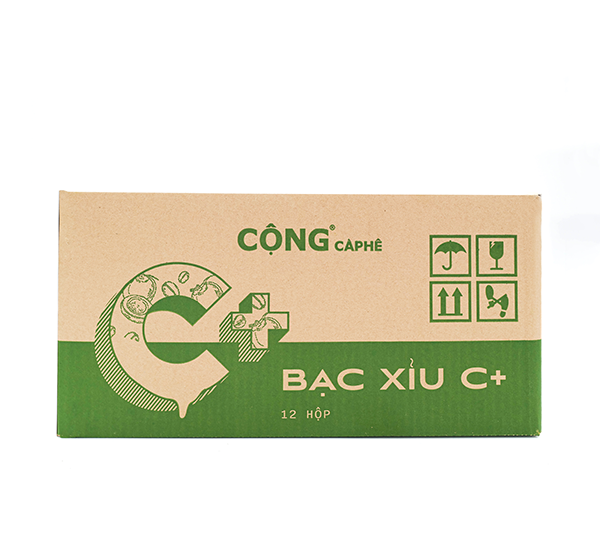  Cà phê bạc xỉu hoà tan C+ Cộng Cà Phê 12 hộp/thùng 