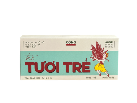  Trà Tươi Trẻ (hoa atiso, cỏ ngọt và bạc hà) túi lọc 