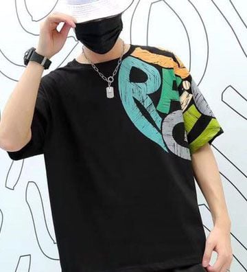  Áo thun cổ tròn form rộng 