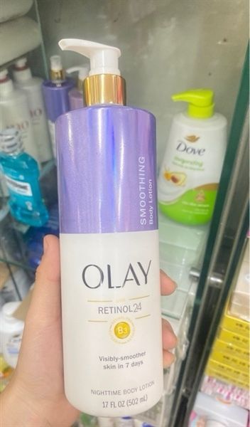  Sữa dưỡng thể,dưỡng ẩm-chống lão hoá Olay RETINOL24 smoothing 502ml 
