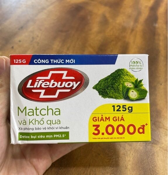  XÀ BÔNG CỤC LIFEBUOY MATCHA & KHỔ QUA 125G 