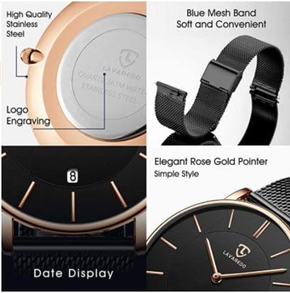  Mens Watch, Minimalist Fashion Simple 