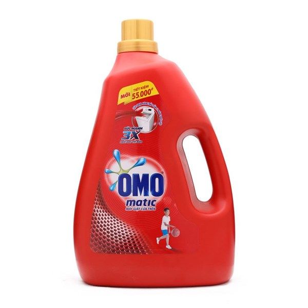  Nước giặt OMO matic sức mạnh 3X máy giặt cửa trên chai 4,2kg  