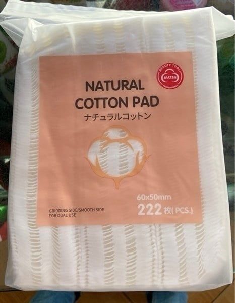  Bông tẩy Trang Nhật Natural Cotton pad 222 pcs 