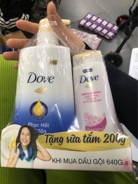  DẦU GỘI PHỤC HỒI HƯ TỔN 640g TẶNG SỮA TẮM 200g 