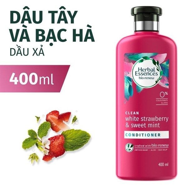  Dầu xả Herbal Essence clean white strawberry and Sweet mint 400 ml 